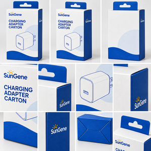 SunGene Warm White Cobalt Auto Lock Carton for <b>Charging</b> <b>Adapter</b> Packaging - Product Image 4