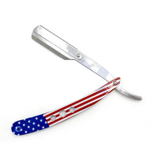 Custom Straight Edge Razor USA Professional Barbershop Snap Lock Stainless Steel Razor Shaver Shaving Classic Straight Edge - Product Image 1