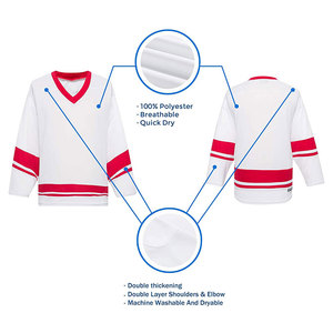 Customized Sublimation Adult Ice Hockey Jersey Team Sportswear Athletic Wear Player Ice Hockey Jersey <b>Shirts</b> For Sportswear - Product Image 2
