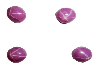 Rubí Estrella de Corte Ovalado 8x10 mm, 3.5 Quilates, Creado en Laboratorio, Pulido, Opaco, Cabujón con Efecto de Estrella de 6 Puntas para Joyería - Product Image 5