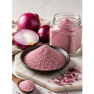 Poudre d'oignon rouge séché AD 100% pure de haute qualité, assaisonnement, fabricant indien, export en vrac, prix de gros - Product Image 1