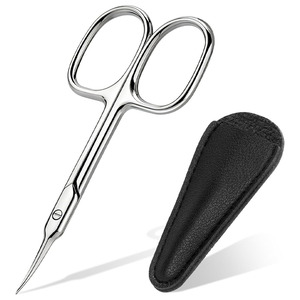 Ciseaux à cuticules, ciseaux à ongles extra fins et courbés pour sourcils, cils, manucure et pédicure, utilisables pour hommes et femmes - Product Image 1