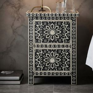 Bone Inlay Living Room Cabinet <b>Side</b> <b>Table</b> Accent <b>Storage</b> Cabinet Modern Handmade Console Furniture - Product Image 1