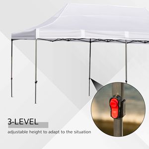 Gazebo Pop-up Versatile Bianco 10x20 con Pareti Laterali per Eventi e Privacy - Product Image 4