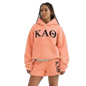 Ensemble short et sweat à capuche pour femme en coton 100 % biologique respirant, coupe ample, haut long, meilleure qualité, collection 2026 – Vente Flash - Product Image 1