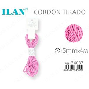 Cordón Trenzado Rosa de 5mmx4M para Manualidades y Costura - Product Image 1