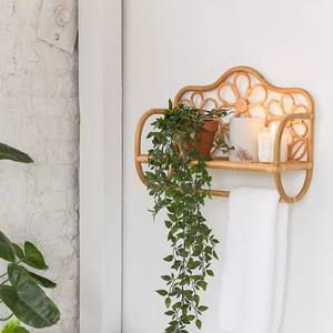 Estante de Mimbre Tejido a Mano Ecológico para Niños, Estante de Almacenamiento de Pared con Arco Floral para Guardería, Estante Boho Hecho a Mano, Venta al por Mayor - Product Image 3