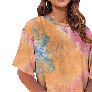 Haut court décontracté à manches courtes pour femme, couleur unie, style streetwear tendance - Product Image 2