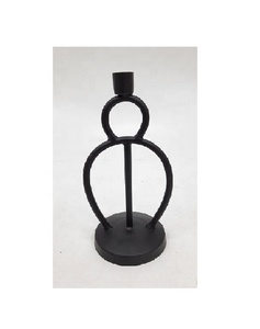 Vente chaude Maison Décoratif Fer Bougeoir Mat Noir Finition À La Main Bougeoir Personnalisé À La Main En Vrac - Product Image 5