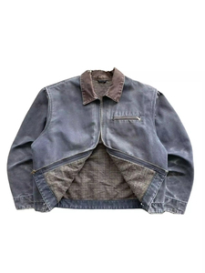 Chaqueta de trabajo de mezclilla personalizada al por mayor para hombre, abrigo de lona de algodón OEM, chaqueta de trabajo duradera, uniforme de trabajo, ropa exterior. - Product Image 3