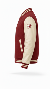 Vêtements classiques de style américain pour lycée avec manches en cuir et patchs brodés – Vente en gros - Product Image 3