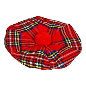 Chapeau Tam O'Shanter 100% Laine pour Homme, Motif Tartan Royal Stewart, Style Balmoral, Écossais, Personnalisé OEM ODM - Product Image 2