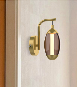 Lumetal Wall <b>Lamp</b> 9W LED Modern Button Control Indoor Middle Glass + Metal 3000K (<b>Warm</b> White) - Product Image 1