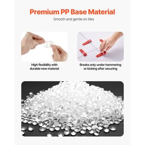 Set di 2200 Distanziatori Livellanti per Piastrelle Fai-da-Te, Spessore 1,5 mm, Sistema di Livellamento in Materiale PP - Product Image 3