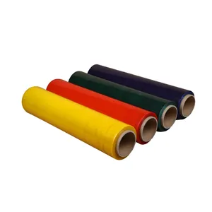 Película elástica de 300m de Color personalizado de alta calidad, plástico blando, y LLDPE PE, envoltura de embalaje, envoltura manual, fundición procesada - Product Image 2