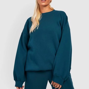 Sudadera Oversize Unisex de Estilo Único para Mujer, Hombros Caídos, Color Sólido, Nueva Moda, Poliéster/Algodón Transpirable, Invierno 2026, Mejor Precio - Product Image 4