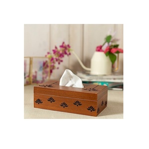 Porta Servilletas Decorativo de Madera, Elegante Accesorio de Mesa para Comedor, Cocina, Restaurante, Cafetería, Hotel, Hogar, Organizador de Papel Higiénico - Product Image 1