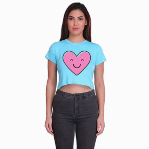Camiseta Corta de Algodón para Mujer, Lisa, de Alta Calidad, Personalizada, Estampada, Informal, de Verano, de Manga Corta - Product Image 4