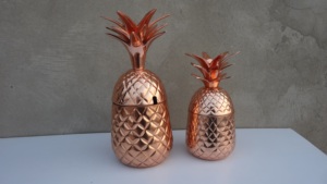 Verre à boire en forme d'ananas en cuivre avec paille - Product Image 4