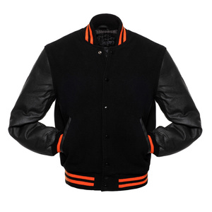 Veste de baseball Varsity personnalisée de haute qualité en laine et cuir de vache véritable avec patchs sur mesure - Product Image 3