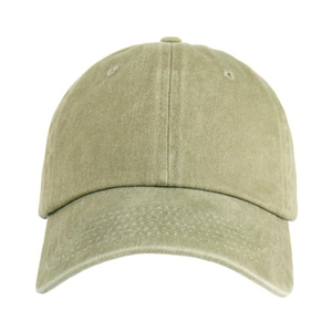 Gorra de béisbol unisex ajustable de algodón lavado verde oliva claro, sin estructura, transpirable e impermeable, estilo Dad Hat, para venta al por mayor. - Product Image 2
