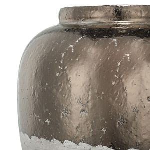Vase d'appoint rond en céramique Sienna Brown 13x13x16, vase en porcelaine - Product Image 5