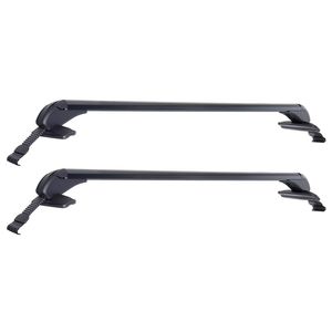 Barre Portatutto Universali per Tetto Piatto, Barre Rialzate/Barre a Filo/Modanature Nere, Capacità 75 kg, Portapacchi Auto - Product Image 1