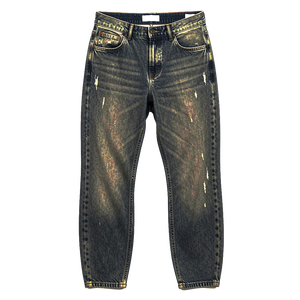 Jean Baggy Ben Mid à Jambe Courbée Coupe Ample Légère en Denim de Coton Biologique Recyclé Streetwear Homme Coupe-Vent Imperméable - Product Image 5