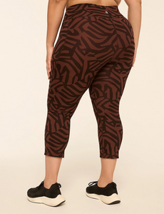 Leggings Capri de Punto con Estampado Floral, Transpirables, Antibacterianos, Casuales, para Mujer, Tallas Grandes, con Logotipo Personalizado OEM, Venta al Por Mayor, Económicos - Product Image 1