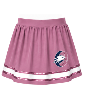 Falda Deportiva Personalizada Rosa Palo para Animadoras, Falda Plisada con Ribete a Rayas, Uniforme Deportivo para Equipo, Ropa Deportiva Personalizada - Product Image 1