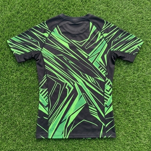 T-shirt de compression à manches courtes pour homme, noir et vert, avec motif graphique, pour la gym, le fitness, la course à pied, l'entraînement, vêtements de sport, couche de base performante - Product Image 6
