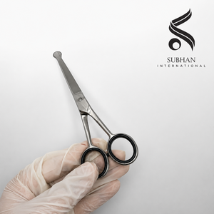 Tijeras Profesionales de Peluquería de Acero Inoxidable para Nariz, Barba y Cejas, Diseño Multiusos con Punta de Seguridad para Logotipo Personalizado - Product Image 2
