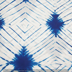 Tela orgánica de algodón con estampado a mano Tie-Dye blanco o azul, ideal para vestidos y prendas occidentales - Product Image 5