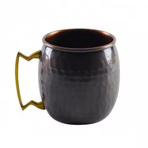 Top Selling Copper <b>Mug</b> Moscow Mule <b>Mug</b> Pure Copper Drinking <b>Mug</b> Hammered Finish Beverage Cup For Bar Kitchen Home Use - Product Image 1