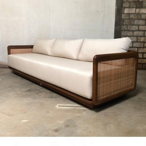 Sofá de Jardín de Madera de Teca Sostenible con Certificación SVLK, 3 Plazas, con Cojines Resistentes a los Rayos UV de Alta Densidad, Muebles de Exterior Ecológicos - Product Image 2