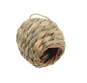 Natural fiber hanging tunnel shelter grass birdhouse soft <b>nesting</b> <b>bed</b> organic chewable toy finches pet accessories - Product Image 1