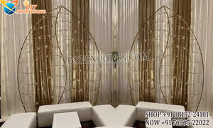 Supports muraux à bougies en métal très uniques pour les mariages, les salles d'événements et les plus jolis décors de scène de mariage - Product Image 3