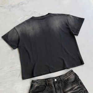 Ensemble deux pièces personnalisé pour homme, style vintage délavé à l'acide, t-shirt court ample en coton et short, tenue streetwear - Product Image 3
