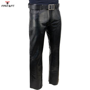 กางเกงหนังทรงบานสำหรับผู้ชายไซส์ใหญ่ สไตล์ลำลองสำหรับฤดูใบไม้ร่วง ระบายอากาศได้ดี กันน้ำ พร้อมโลโก้แบบกำหนดเอง - Product Image 1