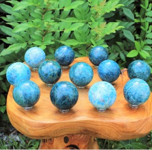 Chakralume Natural Neon Blue Apatite Sphere <b>Crystal</b> <b>Ball</b> Healing Stone for Reiki Meditation & Feng Shui Energy Decor Wholesale - Product Image 6