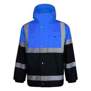 OEM <b>Fleece</b> Custom Logo Construction Unisex Workwear Multiple Pockets <b>Hi</b> <b>Vis</b> Reflector Winter Safety <b>Jacket</b> ANSI Class 2 LED - Product Image 4