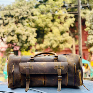 Sac de voyage en cuir de qualité supérieure fait main pour les voyages, la salle de sport et les aventures de week-end, design durable, grande capacité, écologique, portable - Product Image 1