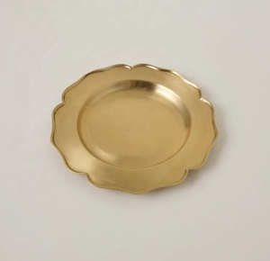 Victorian Scallop Brass <b>Coaster</b> Set Handcrafted Premium <b>Drink</b> <b>Coasters</b> Heat Resistant Table Protector Elegant Home Bar Gift - Product Image 1