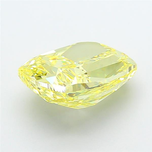 Diamante suelto cultivado en laboratorio, corte cojín, color amarillo vivo, certificado CVD, brillo radiante para joyería fina y elegante. - Product Image 5
