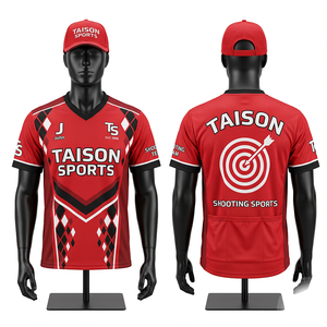 Premium 180 GSM Polyester Interlock Shooting Jersey Sky Blue Black Grey Panel Design Sublimation Custom Logo - Product Image 3
