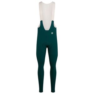 Cuissard de cyclisme vert foncé avec bretelles blanches, léger et rembourré, pour hommes et femmes, vêtements de cyclisme athlétiques - Product Image 1