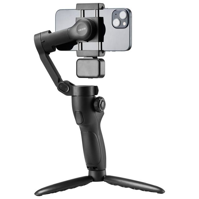3-Axis Smartphone Gimbal Stabilizer With Fill Light For Phone Video Shooting