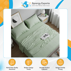 New Stock Arrival Unmatched Quality 90 GSM Fabric Density 4 Pcs Polyester Bedsheet Set from India's Leading Manufacturer - Product Image 4