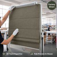 Persianas Romanas Inalámbricas de Grado Comercial, Impermeables y Opacas, para Proyectos de Construcción en EE. UU. y Canadá, Fabricante OEM ODM Directo de Fábrica