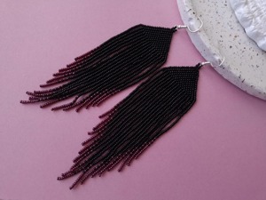 Artisan Made Beaded <b>Earrings</b> Hand Crafted Beaded <b>Earrings</b> High Gloss Finish Beaded <b>Earrings</b> Wholesale Factory Item Beaded - Product Image 2